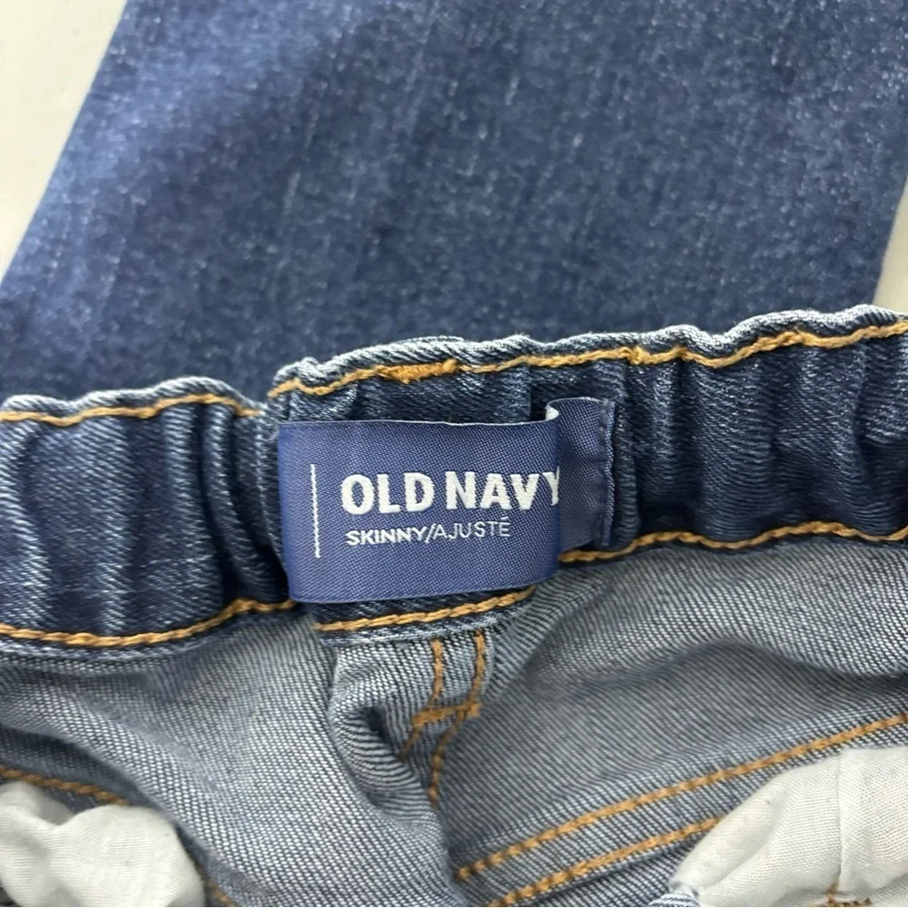 Old Navy Skinny Blue Denim Dark Wash Jeans Boys 12 Reg Adjustable Waist